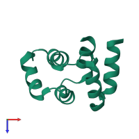 Tumor necrosis factor receptor superfamily member 1A, membrane form in PDB entry 1ich, assembly 1, top view.