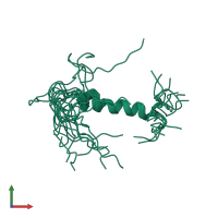 PDB entry 1icy coloured by chain, ensemble of 17 models, front view.