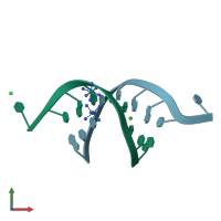 PDB entry 1id9 coloured by chain, front view.