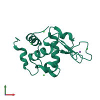 PDB entry 1iee coloured by chain, front view.