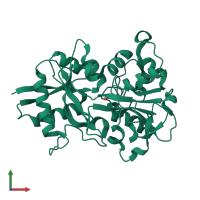 PDB entry 1iej coloured by chain, front view.