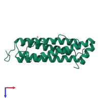 PDB entry 1ier coloured by chain, top view.