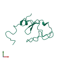 PDB entry 1iet coloured by chain, front view.