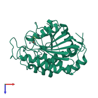 PDB entry 1igb coloured by chain, top view.