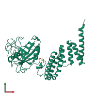 PDB entry 1ihg coloured by chain, front view.