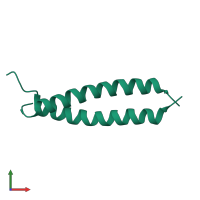 General control transcription factor GCN4 in PDB entry 1ihq, assembly 1, front view.