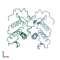 PDB entry 1ijl coloured by chain, front view.