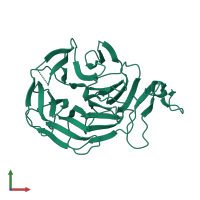 Monomeric assembly 2 of PDB entry 1ijq coloured by chemically distinct molecules, front view.