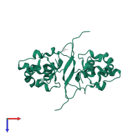 Secreted frizzled-related protein 3 in PDB entry 1ijx, assembly 1, top view.