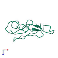 PDB entry 1ik8 coloured by chain, top view.