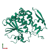 PDB entry 1il3 coloured by chain, front view.