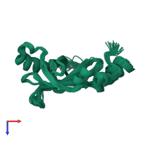 PDB entry 1ilf coloured by chain, ensemble of 25 models, top view.