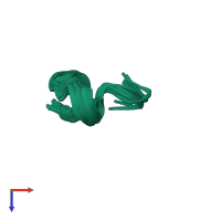 PDB entry 1im1 coloured by chain, ensemble of 20 models, top view.