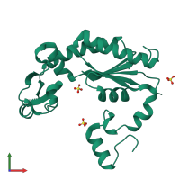 PDB entry 1im4 coloured by chain, front view.