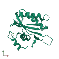 PDB entry 1im6 coloured by chain, front view.