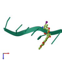 PDB entry 1ims coloured by chain, top view.