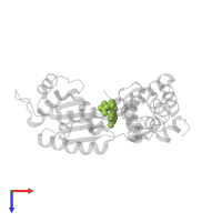 ADENOSINE-5'-DIPHOSPHATE in PDB entry 1in5, assembly 1, top view.