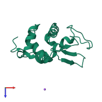 PDB entry 1inu coloured by chain, top view.