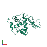 PDB entry 1io5 coloured by chain, front view.