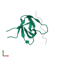 Growth factor receptor-bound protein 2 in PDB entry 1io6, assembly 1, front view.