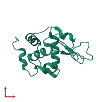 PDB entry 1ior coloured by chain, front view.
