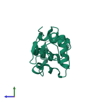 PDB entry 1ior coloured by chain, side view.