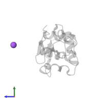 SODIUM ION in PDB entry 1ip1, assembly 1, side view.