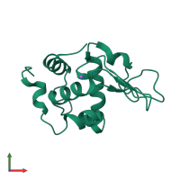 PDB entry 1ip5 coloured by chain, front view.