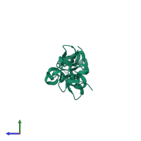 Lectin 1 in PDB entry 1iqb, assembly 1, side view.