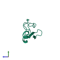 Monomeric assembly 1 of PDB entry 1irh coloured by chemically distinct molecules, side view.