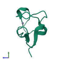 PDB entry 1irn coloured by chain, side view.