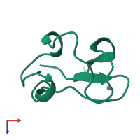 PDB entry 1irn coloured by chain, top view.