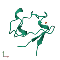 PDB entry 1iro coloured by chain, front view.