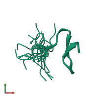 PDB entry 1irr coloured by chain, ensemble of 20 models, front view.