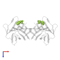 2-(N-MORPHOLINO)-ETHANESULFONIC ACID in PDB entry 1is6, assembly 1, top view.