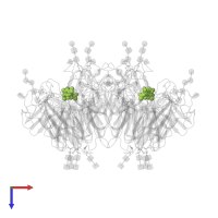 4-(ACETYLAMINO)-5-AMINO-3-HYDROXYBENZOIC ACID in PDB entry 1ivc, assembly 1, top view.