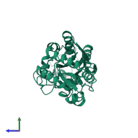 Phosphate-binding protein PstS in PDB entry 1ixg, assembly 1, side view.