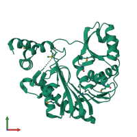 PDB entry 1ixk coloured by chain, front view.