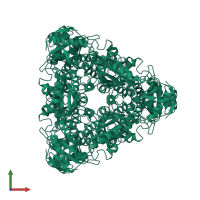 Branched-chain-amino-acid aminotransferase in PDB entry 1iyd, assembly 1, front view.