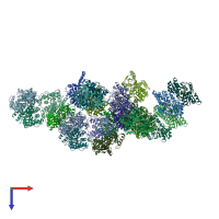 PDB entry 1j0b coloured by chain, top view.