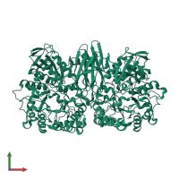 Neopullulanase in PDB entry 1j0h, assembly 1, front view.