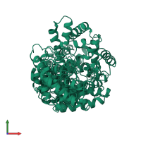 PDB entry 1j0t coloured by chain, ensemble of 10 models, front view.