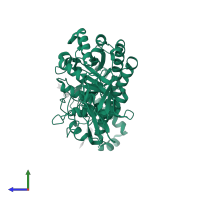 Beta-amylase in PDB entry 1j10, assembly 3, side view.