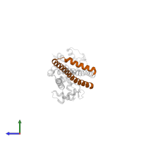 Troponin T, cardiac muscle in PDB entry 1j1d, assembly 1, side view.