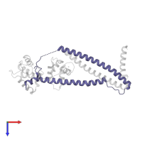 Troponin I, cardiac muscle in PDB entry 1j1d, assembly 1, top view.