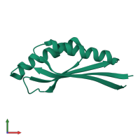 PDB entry 1j27 coloured by chain, front view.