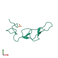 PDB entry 1j2l coloured by chain, front view.