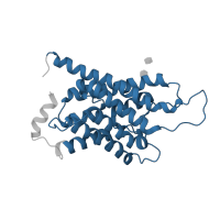 The deposited structure of PDB entry 1j4n contains 1 copy of Pfam domain PF00230 (Major intrinsic protein) in Aquaporin-1. Showing 1 copy in chain A.