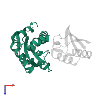 PTS system mannitol-specific EIICBA component in PDB entry 1j6t, assembly 1, top view.