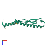 PDB entry 1j8b coloured by chain, top view.